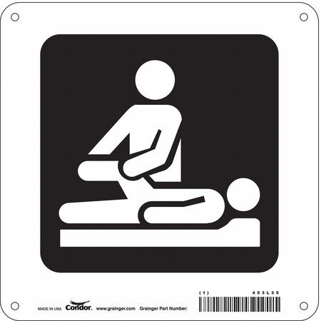 CONDOR USA INC 453L35 HOSPITAL SIGN 8 H X 8 W 0.055 THICK