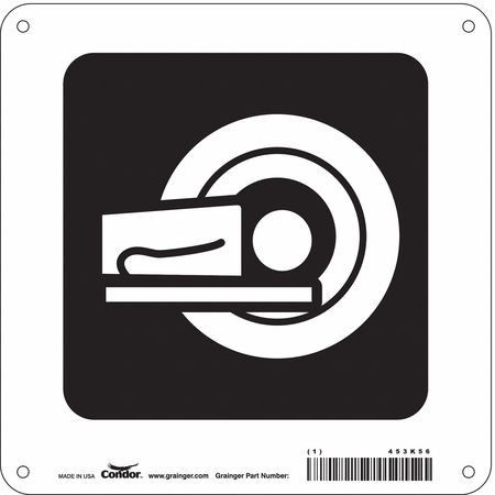 CONDOR USA INC 453K56 HOSPITAL SIGN 8 H X 8 W 0.032 THICK