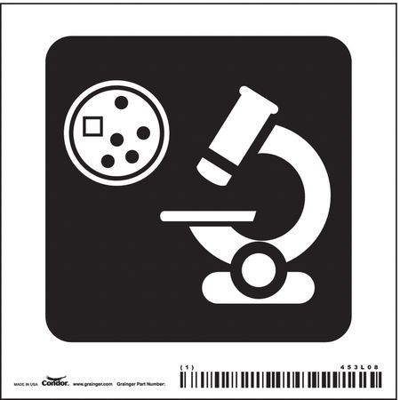 CONDOR USA INC 453L08 HOSPITAL SIGN 4 H X 4 W 0.004 THICK