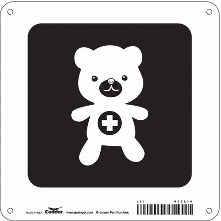CONDOR USA INC 453L14 HOSPITAL SIGN 8 H X 8 W 0.055 THICK