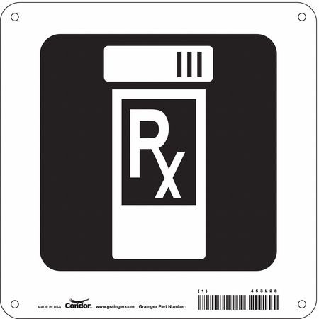 CONDOR USA INC 453L28 HOSPITAL SIGN 8 H X 8 W 0.055 THICK