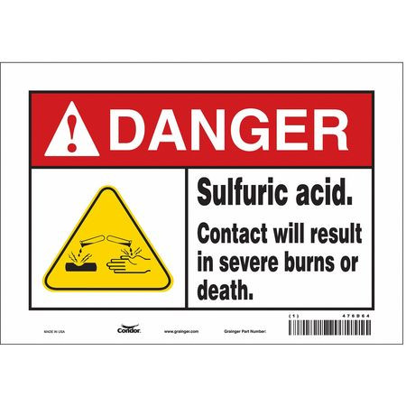 CONDOR USA INC 476D64 SAFETY SIGN,7 IN X 10 IN,VINYL