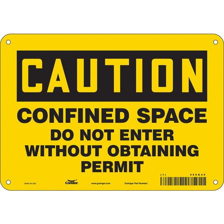 CONDOR USA INC 465G45 SAFETY SIGN 7 H 10 W PLASTIC