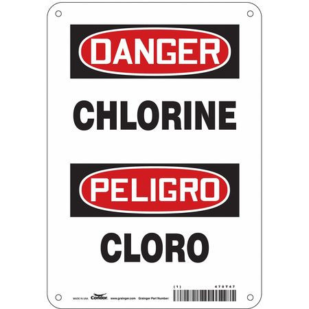 CONDOR USA INC 470T47 SAFETY SIGN,10 IN X 7 IN,POLYETHYLENE