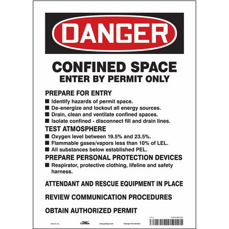 CONDOR USA INC 465K59 SAFETY SIGN 14 H 10 W VINYL