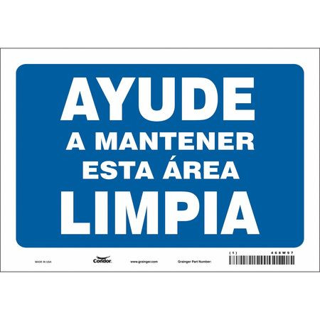 CONDOR USA INC 468W97 SAFETY SIGN 10 7 0.004 THICKNESS