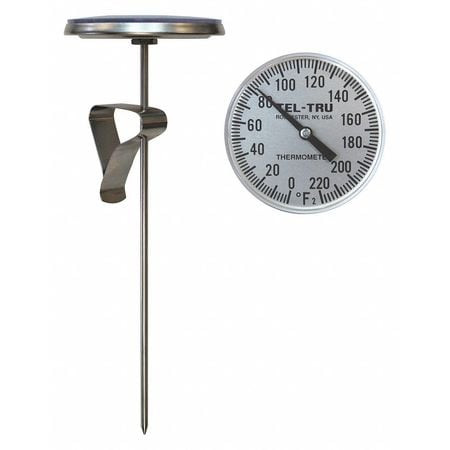 TEL-TRU INC. LT330R-0564 ANALOG DIAL THERMOMETER STEM 5 L