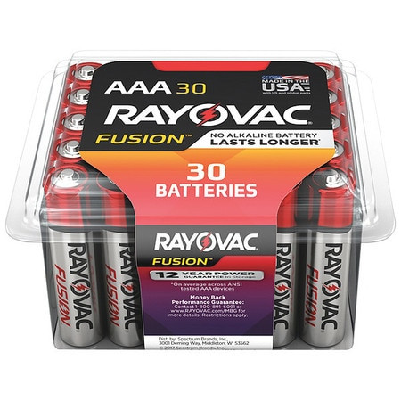 GRAINGER GLOBAL SOURCING 824-30PPFUSK STANDARD BATTERY AAA ALKALINE PK30