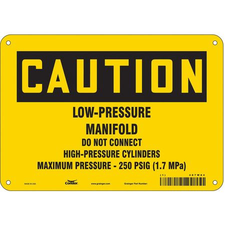 CONDOR USA INC 487W84 CYLINDER SIGN 10 W 7 H 0.055 THICKNESS