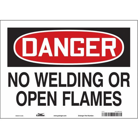 CONDOR USA INC 470M36 SAFETY SIGN,10 INX14 IN,VINYL