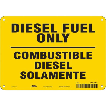 CONDOR USA INC 470M52 SAFETY SIGN,7 IN X 10 IN,POLYETHYLENE