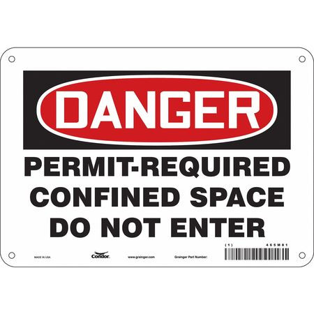 CONDOR USA INC 465M81 J6941 SAFETY SIGN 7 H 10 W ALUMINUM