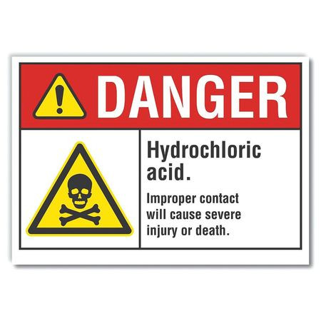 LYLE LCU4-0034-ED_10x7 DANGER SIGN 10 W 7 H 0.004 THICKNESS