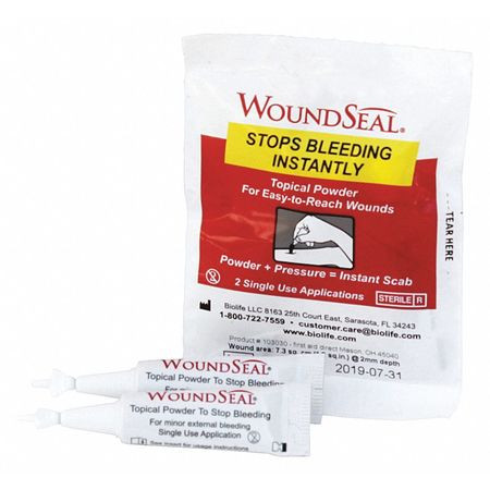 GRAINGER GLOBAL SOURCING WSO351 BLOOD CLOTTING SOLUTION POWDER PK2