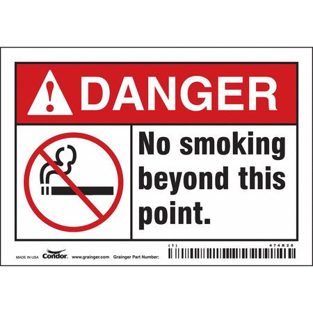 CONDOR USA INC 474R28 SAFETY SIGN 5 W 3-1/2 H 0.004 THICK