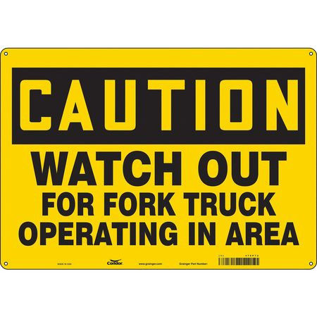 CONDOR USA INC 476P72 SAFETY SIGN 20 W 14 H 0.055 THICKNESS