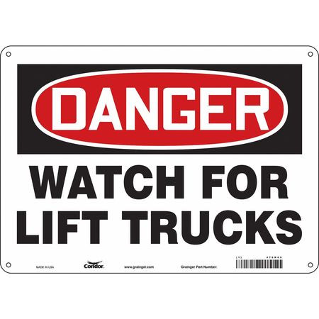 CONDOR USA INC 476R49 SAFETY SIGN 14 W 10 H 0.055 THICKNESS