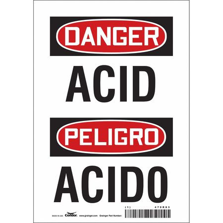CONDOR USA INC 470R83 SAFETY SIGN,10 IN X 7 IN,VINYL