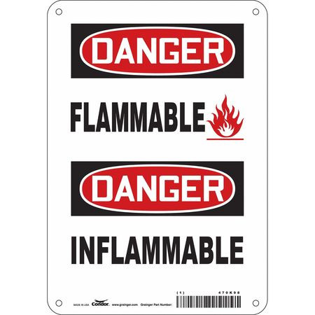 CONDOR USA INC 470K98 SAFETY SIGN,10 IN X 7 IN,POLYETHYLENE
