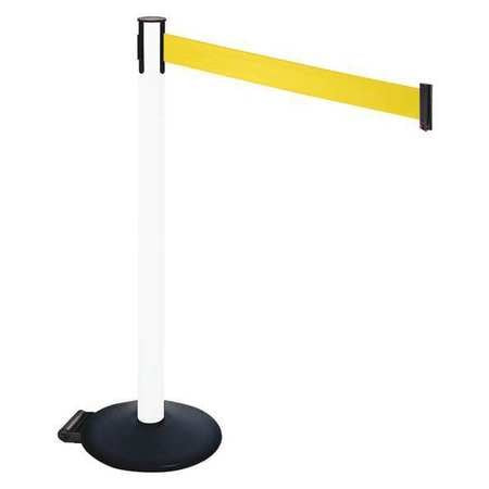 RETRACTA-BELT 335PWH-YW BARRIER POST PVC POST YLW BELT W/WHEELS