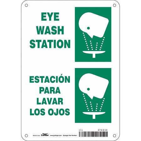 CONDOR USA INC 470Z49 SAFETY SIGN,10 IN X 7 IN,POLYETHYLENE