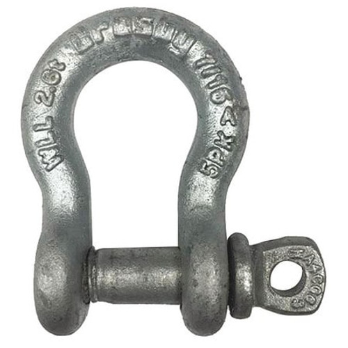 CROSBY 1017472 ANCHOR SHACKLE 7/16 BODY SZ GALVANIZED