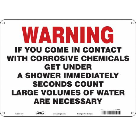 CONDOR USA INC 471A66 SAFETY SIGN 14 W X 10 H 0.032 THICK