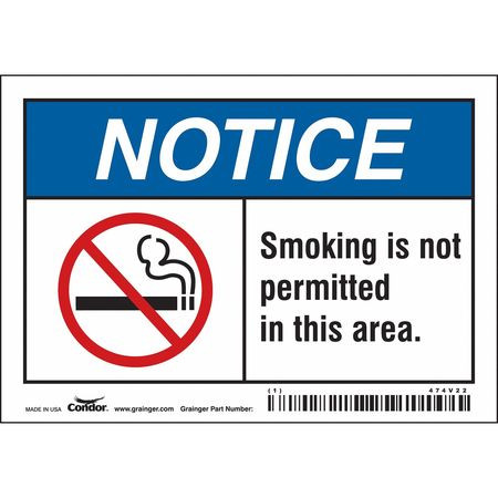 CONDOR USA INC 474V22 SAFETY SIGN 5 W 3-1/2 H 0.004 THICK