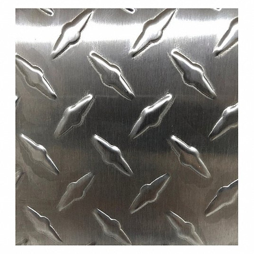 GRAINGER GLOBAL SOURCING Treadtex 304#4-14Gx48x48 SHEET SILVER 48 L 48 W 14 GA. #4 SS