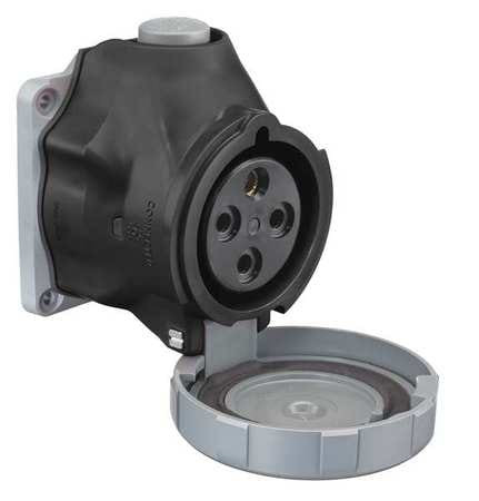 HUBBELL HBLS460R5W PIN AND SLEEVE RECEPTACLE 600VAC BLACK