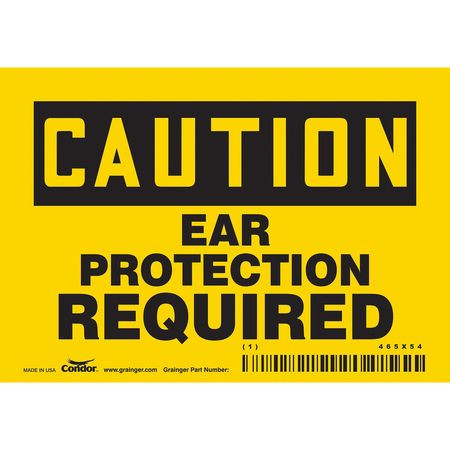 CONDOR USA INC 465X54 SAFETY SIGN 5 W 3-1/2 H 0.004 THICKNESS