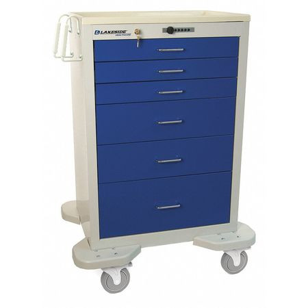 LAKESIDE C-630-P-2B MEDICAL CART GRAY CABINET