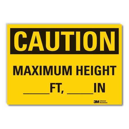 LYLE LCU3-0321-ED_10x7 CAUTION SIGN 10 W 7 H 0.004 THICKNESS