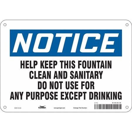 CONDOR USA INC 468Z36 SAFETY SIGN 10 7 0.032 THICKNESS