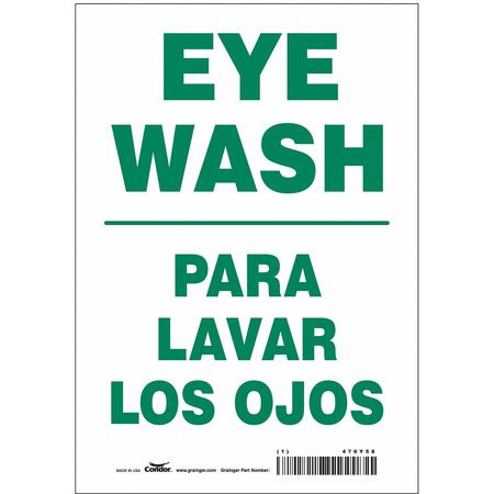 CONDOR USA INC 470Y58 SAFETY SIGN,10 IN X 7 IN,VINYL