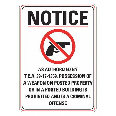 LYLE LCU1-0160-RA_10x14 SECURITY SIGN 10 W 14 H 0.040 THICKNESS