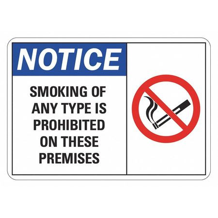LYLE LCU1-0030-RA_10x7 NO SMOKING SIGN 10 W 7 H 0.040 THICK