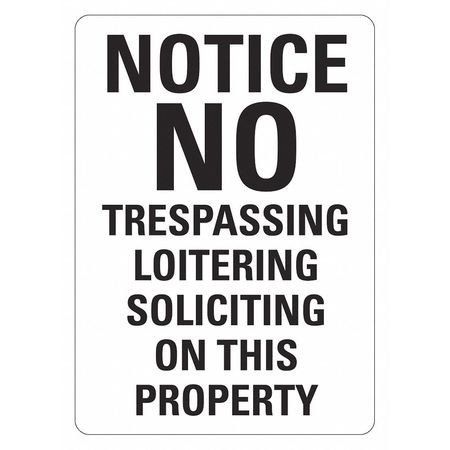 LYLE LCU1-0159-RA_10x14 NO TRESPASSING SIGN 10 W 14 H