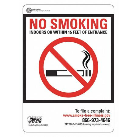 LYLE LCU1-0197-ED_7x10 NO SMOKING SIGN 7 W 10 H 0.004 THICK