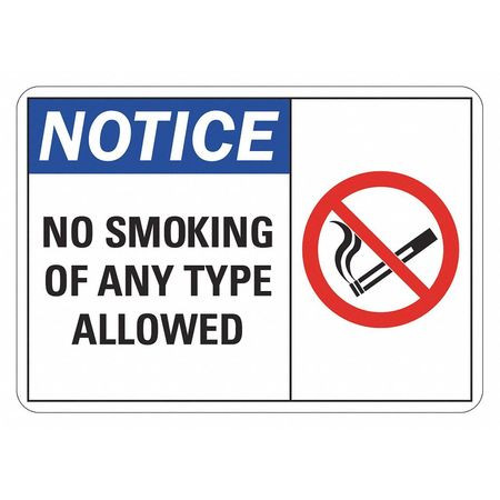 LYLE LCU1-0031-NP_10x7 NO SMOKING SIGN 10 W 7 H 0.055 THICK