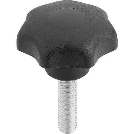 KIPP K0155.405X45 25MM HEAD DIAM, 7 POINT STAR KNOB