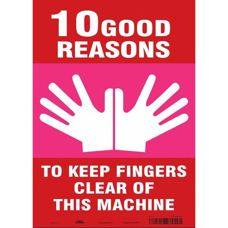 CONDOR USA INC 475A56 SAFETY SIGN 10 W 14 H 0.004 THICKNESS