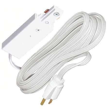 JUNO LIGHTING GROUP R122 WH CORD AND PLUG CONNECTOR 3-WIRE  WHITE