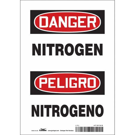 CONDOR USA INC 470V46 SAFETY SIGN,10 IN X 7 IN,VINYL