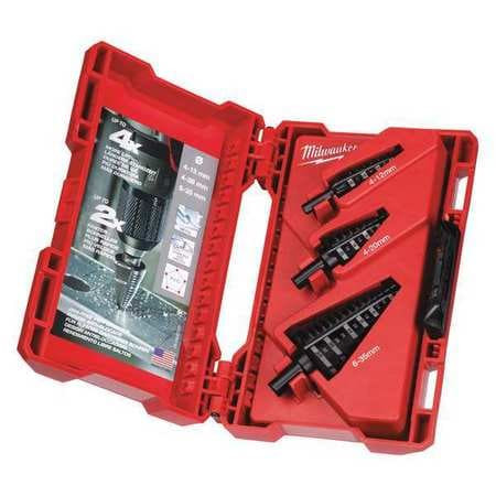 MILWAUKEE ELECTRIC TOOLS 48-89-9399 STEP DRILL BIT SET METRIC - 3PC