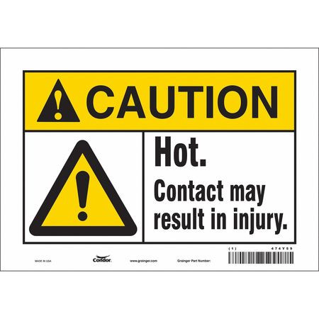 CONDOR USA INC 474Y59 DANGER SIGN 10 W X 7 H 0.004 THICK