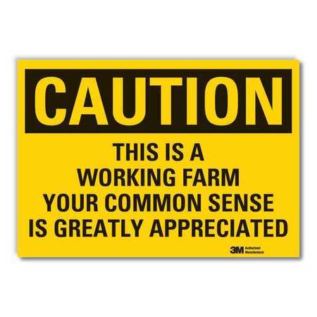 LYLE LCU3-0457-ED_14x10 CAUTION SIGN 14 W 10 H 0.004 THICKNESS