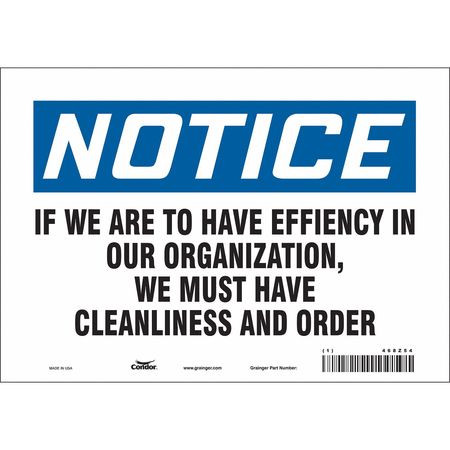 CONDOR USA INC 468Z54 SAFETY SIGN 10 7 0.004 THICKNESS