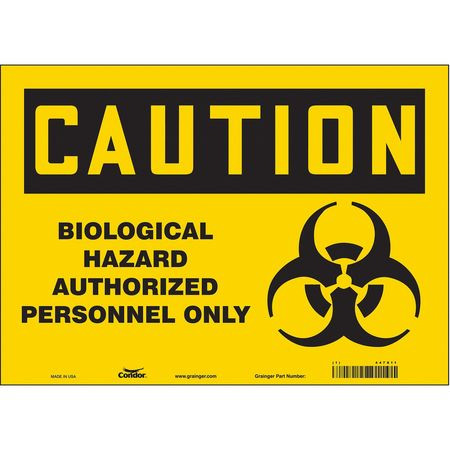 CONDOR USA INC 447X11 BIOHAZARD SIGN 14 W 10 H 0.004 THICK