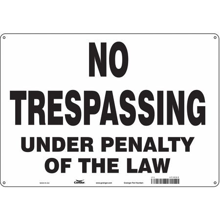 CONDOR USA INC 473H99 SAFETY SIGN 20 W 14 H 0.055 THICKNESS